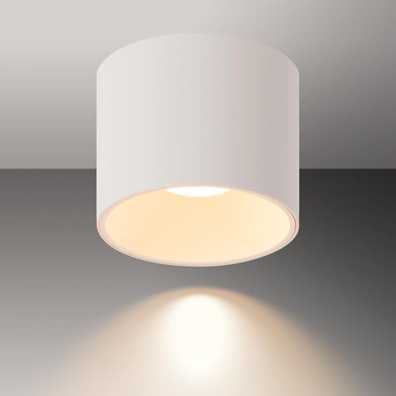 Dimmable LED Ceiling Spot Lights  Flush Mount Cylinder Light Indoor Fixture for Kitchen, Hallway & Entryway 4.72 CRI97 15W 3000K White (1Pack)