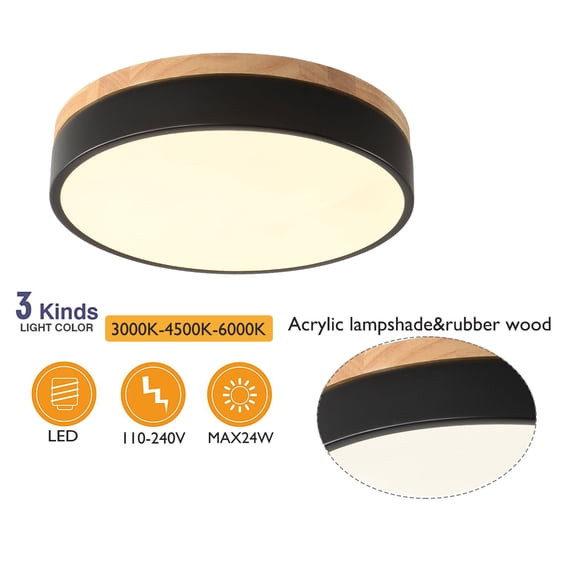 Dimmable LED Close to Ceiling Light Mount Ceiling Light Circle Lighting