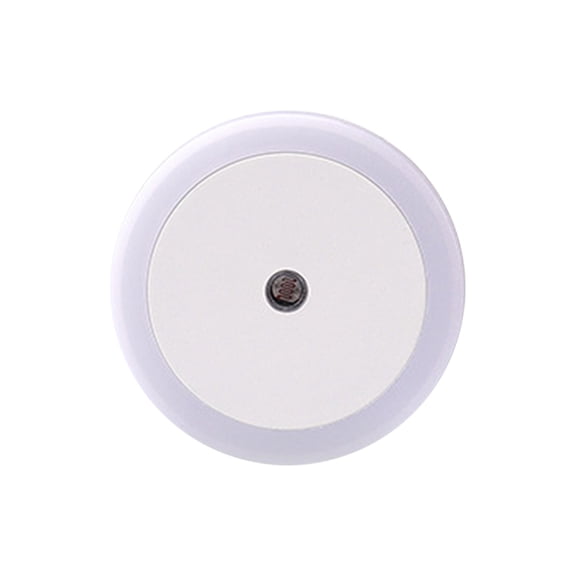 Dimmable LED Night Light Plug In Wall With Light Sensor Auto Warm White Round Night Light For Baby Bathroom Stairway Corridor 1-Pack