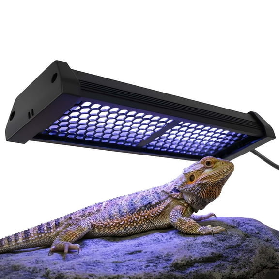 Dimmable LED Reptile UVB Lamp – 8W, M Size, 8000-Hour UVB Duration, Adjustable 4/8/12-Hour Cycles, Ideal for Lizards, Chameleons, and Other Reptiles