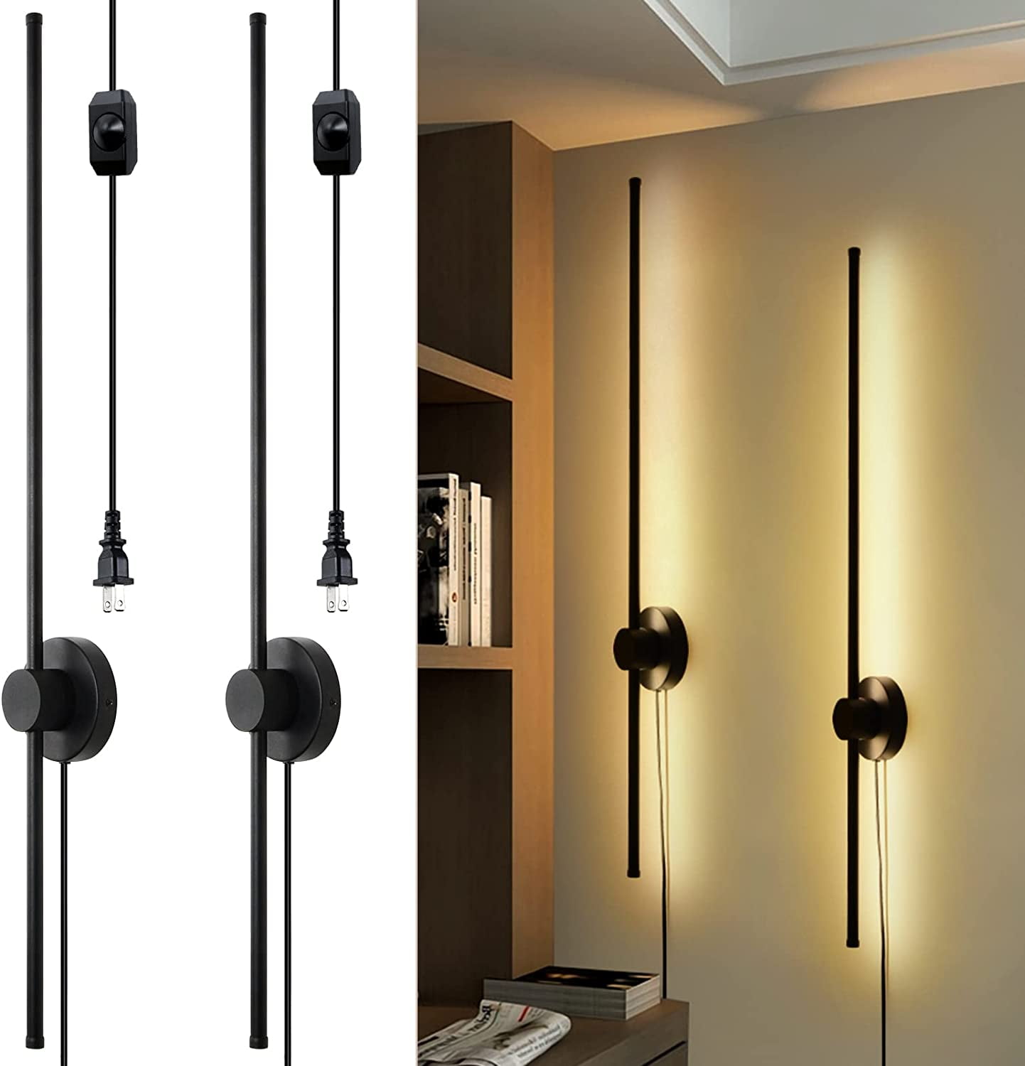 Plug in online wall sconce dimmable