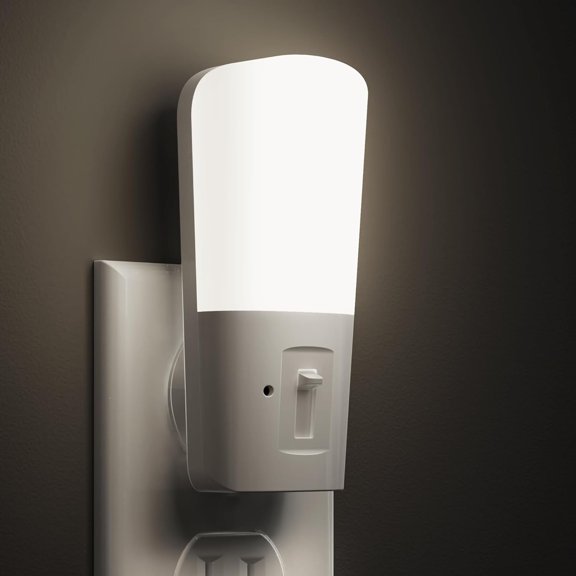 Dimmable Night Light[2 Pack], Plug in Night Lights with Dusk to Dawn Sensor, Daylight 5000k from 5-80 LM Brightness Adjustable, Bright Mini Wall Nightlight for Kids Room, Stairway