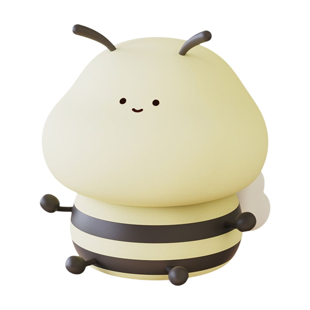 Dimmable Nursery Lamp USB Little Bees Silicone Night Light Rechargeable Bedside Lighting for and Adults