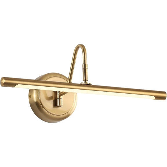 Dimmable Picture Lights - Modern 7W LED Wall Sconces for Paintings, 16.54" Long, 3000K Warm Light, Brass Golden Finish - Indoor Hallway Lighting Fixtures with Hard-Wired Connection