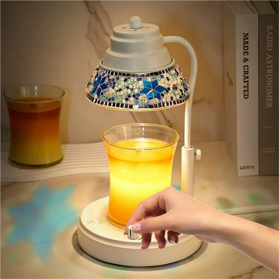 Dimmable Scented Wax Warmer Flame Free LED Lamp with Essential Oil Diffuser for Living Room