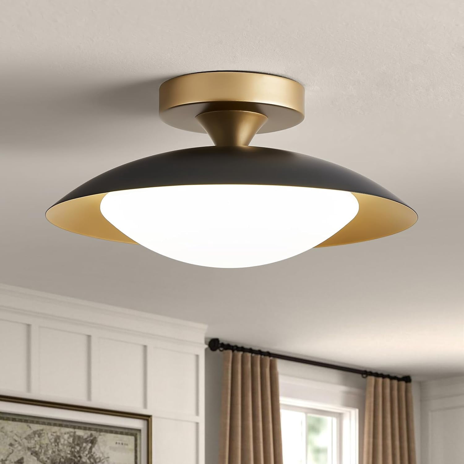 Mid Century Modern Flush Mount Ceiling Lightnull