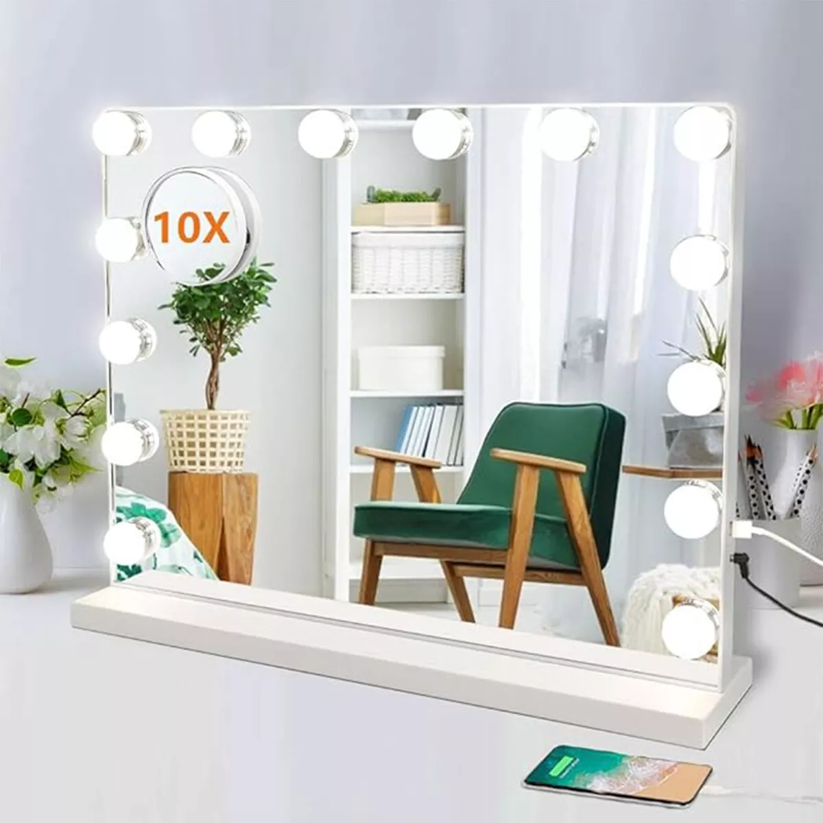 Dimmable Touch Control Lights Strip, For Makeup Vanity Table & Bathroom Mirror