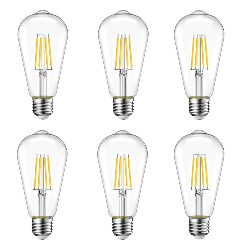 Dimmable Vintage Edison LED Bulb Energy Saving 4W Filament Bulb No Glare No Flicker 20 000 Hours Long Life Ideal for Home Industry Commercial Walmart