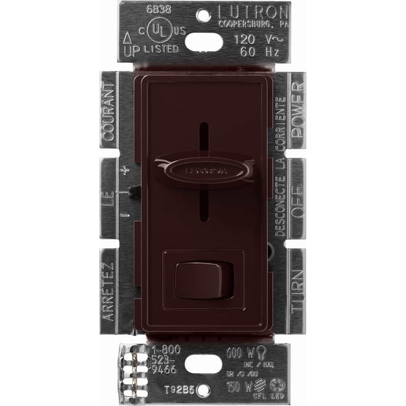 Dimmer Switch for Dimmable LED, Halogen and Incandescent Bulbs | 150W/Single-Pole or 3-Way | SCL-153P-IV | Ivory