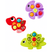 Dimoarch Baby Toys for 6-12 Months, 3Pcs Suction Cup Spinner Toys for Babies, Sensory Bath Toys for Toddlers 1-3, Infant Suction Toys for High Chair Bathtub Window