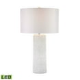thumbnail image 1 of Dimond Lighting 66" 9.5W 1 LED Floor Lamp, White Finish with White Faux Silk Shade, 1 of 3