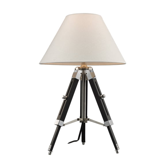 17-24" Studio Adjustable LED Table Lamp in Chrome and Black