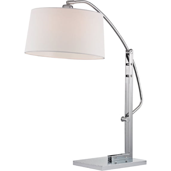 Dimond Lighting D2470 Assissi Table Lamp In Polished Nickle With Pure White Shade