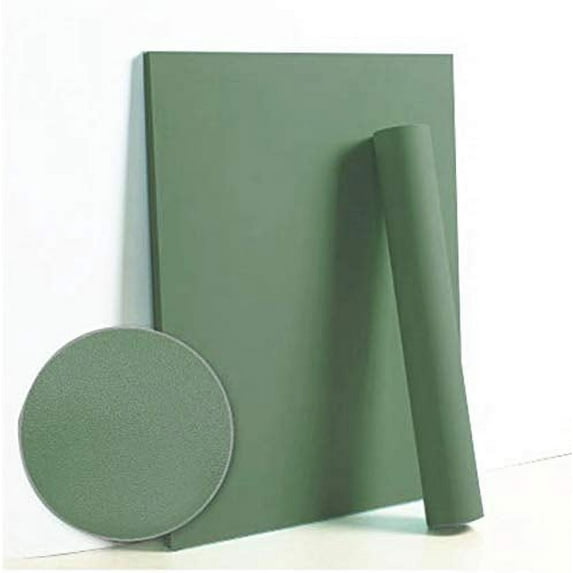 Dimoon 118"x17.7"Green Peel and Stick Wallpaper Solid Green Contact Paper Pure Wall Self Adhesive Removable Textured Shelf liner Decorative Walls Decal Vinyl Roll