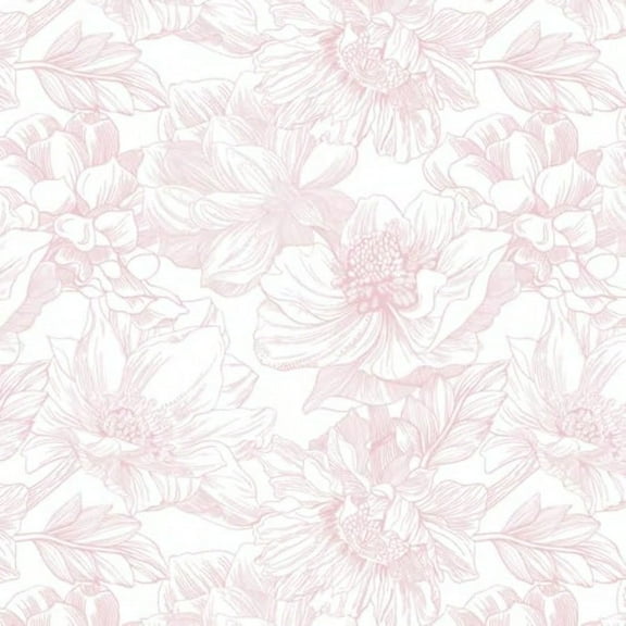 Dimoon 393x17.3 Peel and Stick Wallpaper Floral Contact Paper Boho White Pink Flower Wallpaper Removable Wall Paper Self Adhesive Modern for Cabinets Drawers Bedroom Thicken Vinyl