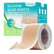 Dimora Silicone Scar Sheets, Waterproof Medical Silicone Scar Tape, Ultra-thin Scar Removal Treatment for Surgical Scars, C Section, Tummy Tuck, Keloid Treatment, 1.6”x60" Roll