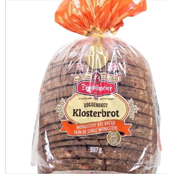 Dimpflmeier Klosterbrot Authentic German Dark Rye Bread - Traditional European Monastery-Style Loaf - All-Natural Sourdough - Dense & Hearty - 32 oz