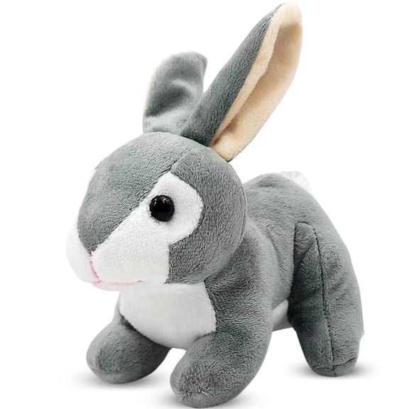 Dimple Baby Bunny Plush Toy – Soft Grey Stuffed Animal for Babies, Toddlers, Boys and Girls