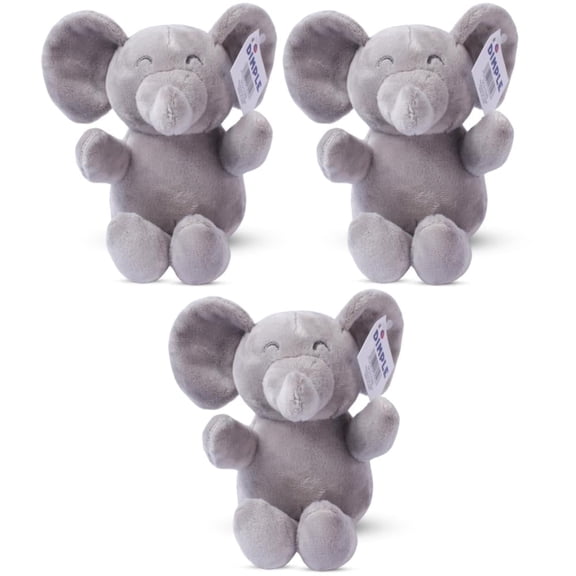 Dimple Baby Grey Elephant Stuffed Animal Plush Toys for Boys and Girls, Birthday, Baptism & Baby Shower Gift