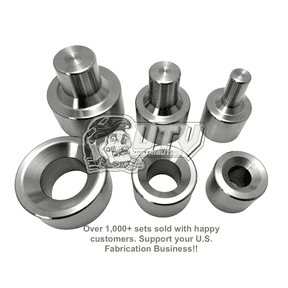 Dimple Die Set 3 Piece Set 1/2" 3/4" 1" metal fabrication tools hole flares