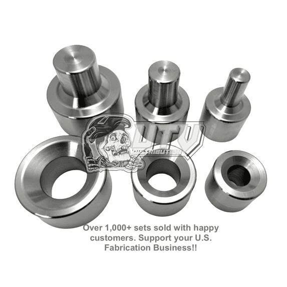 Dimple Die Set 3 Piece Set 1/2" 3/4" 1" metal fabrication tools hole flares