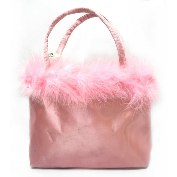 Dimple Easter Toys, Pink Satin Marabou Hand Bag (Single)