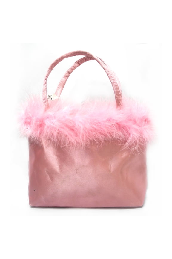 Dimple Easter Toys, Pink Satin Marabou Hand Bag (Single)