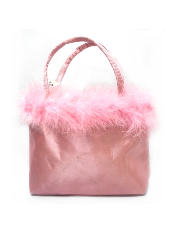 Dimple Easter Toys, Pink Satin Marabou Hand Bag (Single)