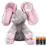 Dimple Kaia Interactive Singing Elephant Plush with Musical Peek-A-Boo, Stuffed Animal for Babies, Kids & Toddlers, Ages 0 and Up, Battery Included