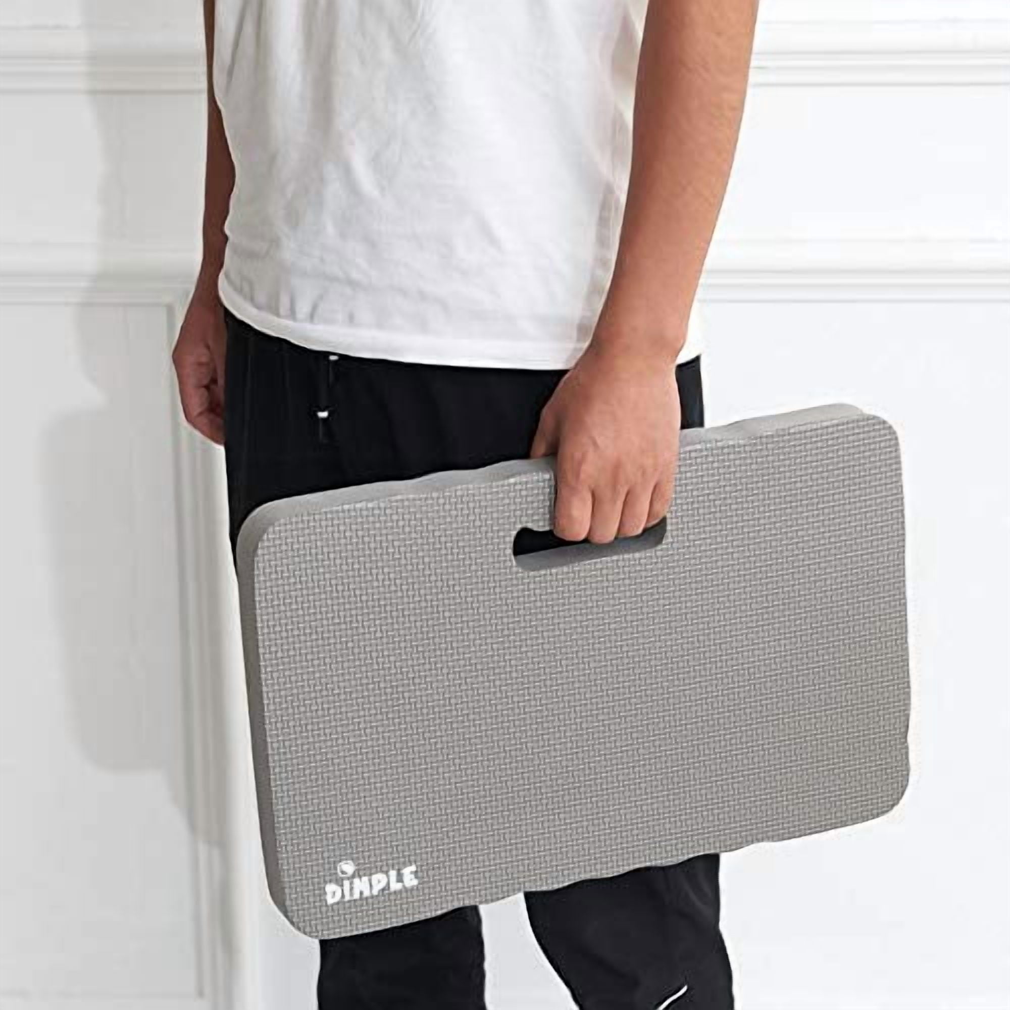 Dimple Kneeling Pad, High Density Thick Foam Comfort Kneeling Pad Mats for Gardening, Yoga Exercise, Garden Cushions, Knee Pads (Grey) (Pack of 2)
