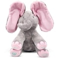 thumbnail image 1 of Dimple Kaia the Elephant Interactive Plush Toy, Musical Singing Peek-a-Boo Stuffed Animal with Moving Ears, Soft Baby Toy for Infants, Toddlers, Boys, Girls, Nursery Gift, 1 of 9