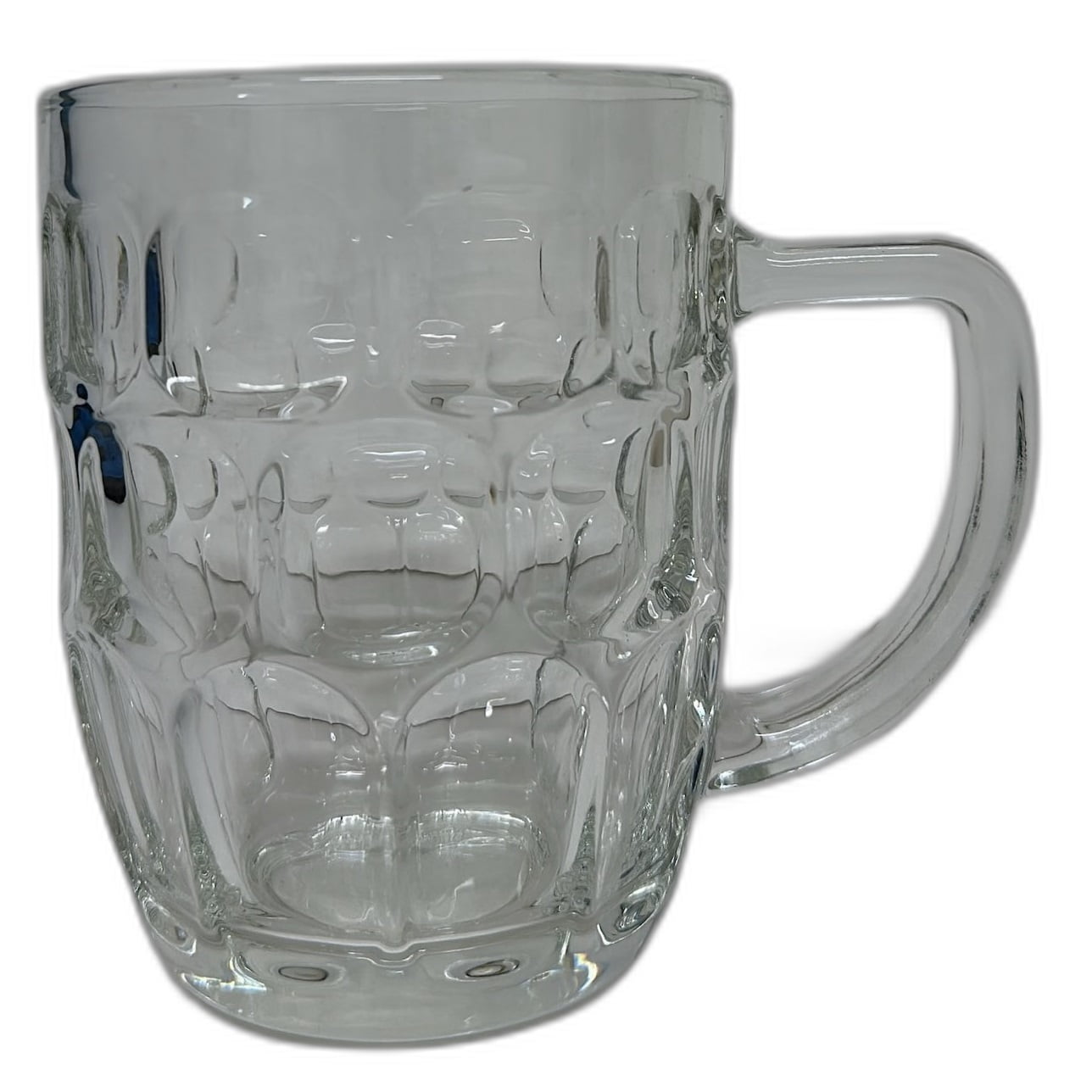 LavoHome 16 oz Clear Dimple Stein German Irish Beer Glass Mug With Large  Handle (Set of 6) 6Pack.2501.AramcoImports.BeerGlass - The Home Depot