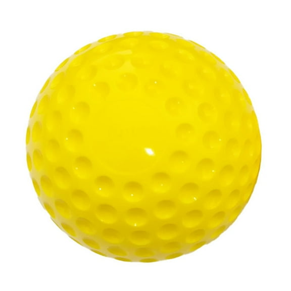 Dimpled Practice Baseballs for Pitching Machines, Lightweight PU Safety Balls for Batting and Fielding Drills, for Bright Green High-Visibility Training-Ball(9inch)