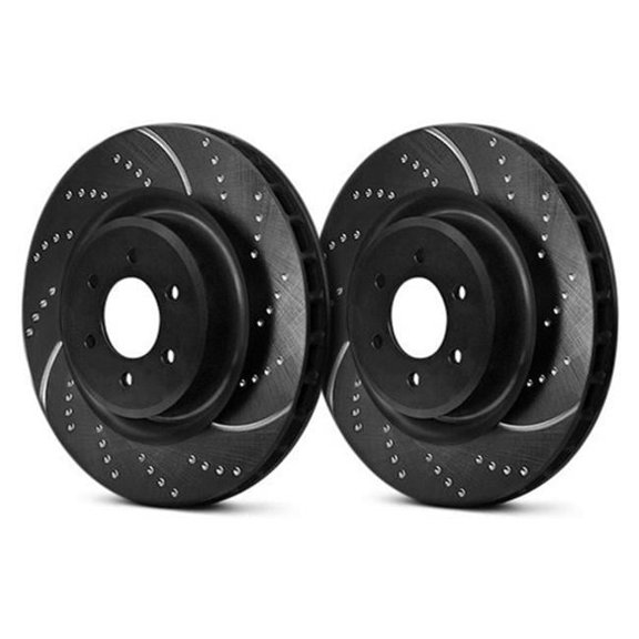 Dimpled & Slotted Vented Rear Brake Rotors