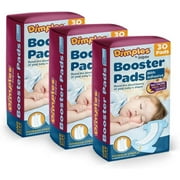 Dimples by Inspire Booster Pads, Chlorine-Free Baby Diaper Doubler with Adhesive, One Size, 90 Count