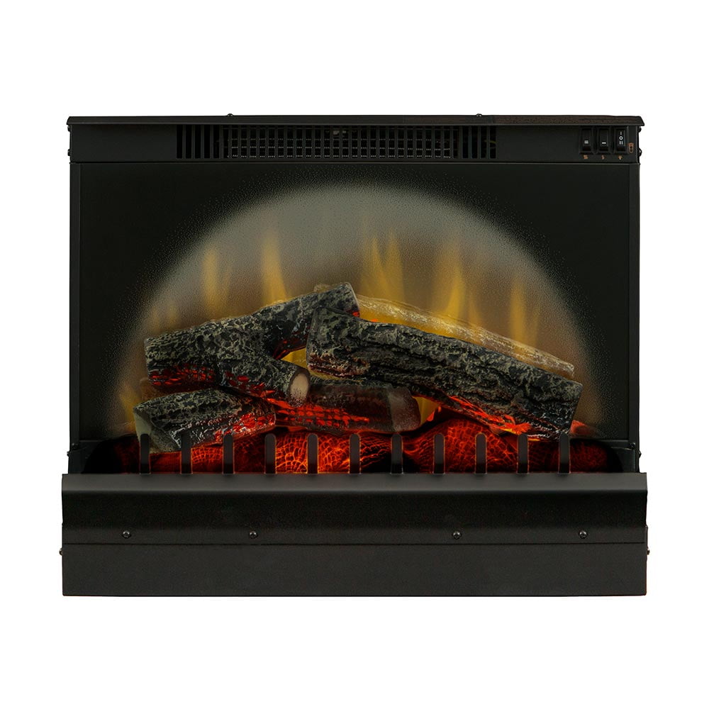 Dimplex 23" Black Metal Electric Fireplace with Mantel