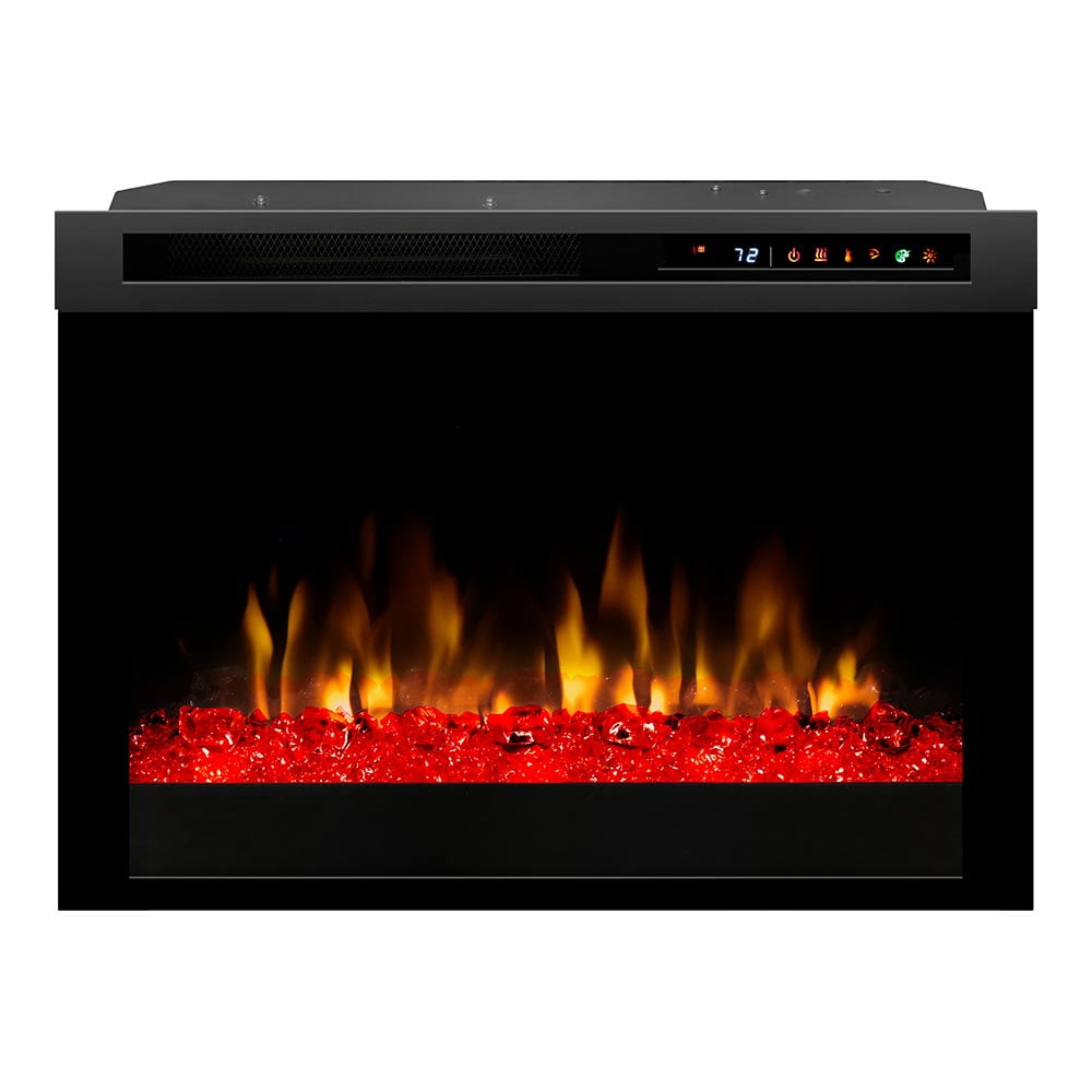 26'' Black Electric Firebox with Acrylic Ember Bed