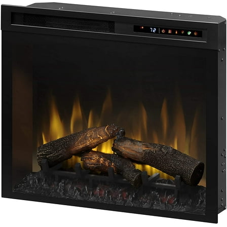 Wesco XHD28L Fireplace Insert; Electric Fireplace With Inner Glow Logs; Realogs; 5118 BTU; 1500 Watts/ 120 Volts/ 12.5 Amps; 27-3/8" Length x 7-1/2" Width x 23-1/2" Height; Black: With Remote