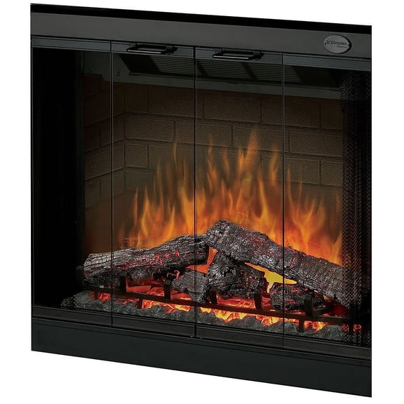 GLASS DOOR KIT 45" BUILT-IN FIREPLACE, BLACK TRIM
