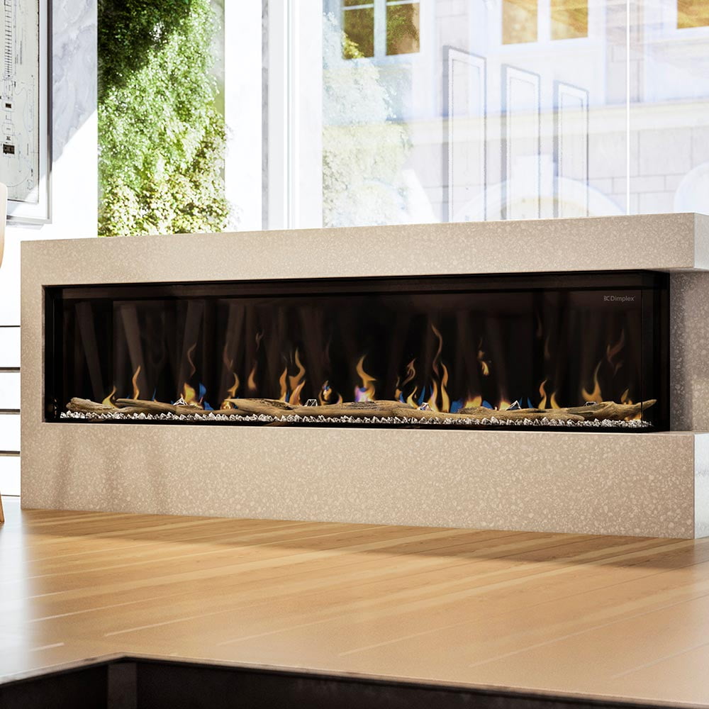 IgniteXL Bold 88-Inch Linear Electric Fireplace with Driftwood Logs
