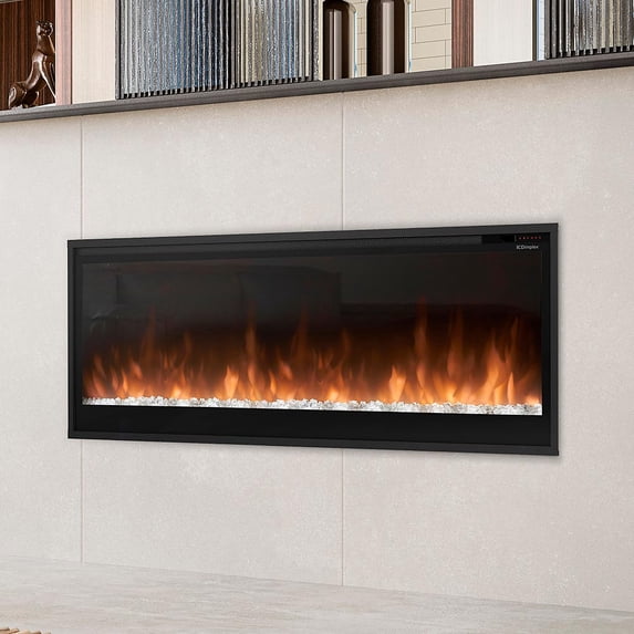 Dimplex Multi-Fire Slim 50 inch Wall Mount Electric Fireplace - Black