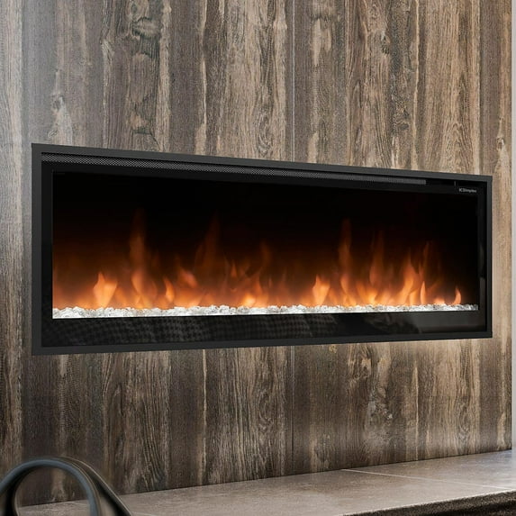 Dimplex 60-Inch Built-In Slim Electric Fireplace, 4-Inch Depth, Multi ...