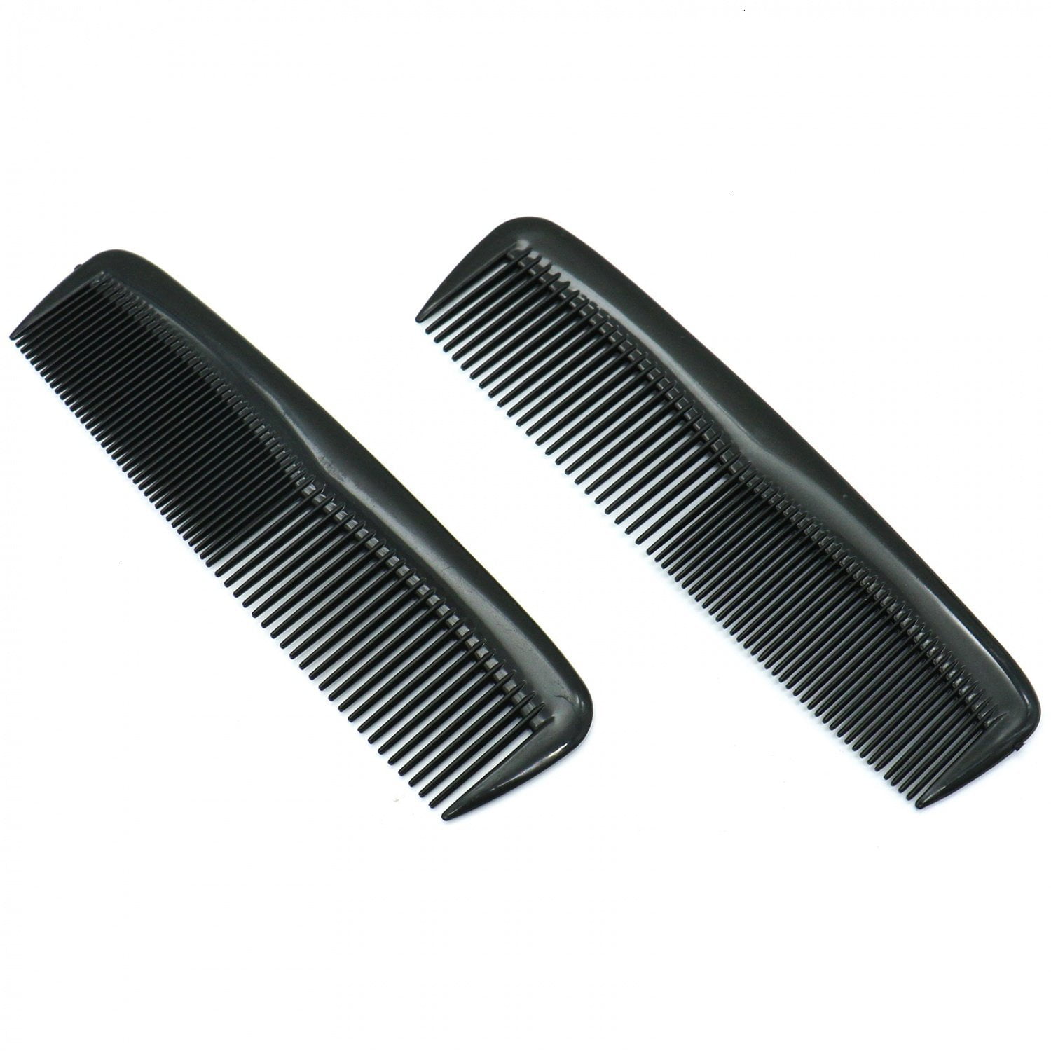 Dimrom Travel Size 5 Unbreakable Plastic Fine Tooth Beard Mustache Hair Comb Black 12 Piece