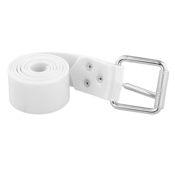 DimyFew 1.3M Cuttable Silicone Weight Belt With Stainless Steel Buckle Freediving Diving White
