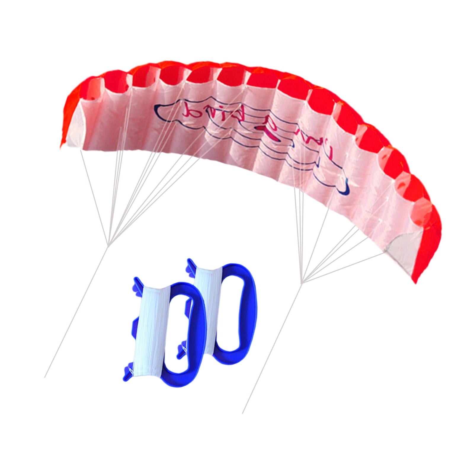 DimyFew 1.4 meters Dual Line Parafoil , Portable Inflatable for Beach Surfing Outdoor Red