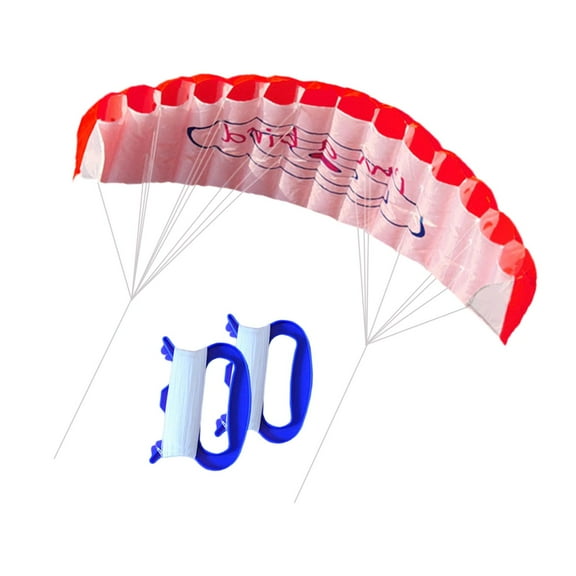 DimyFew 1.4 meters Dual Line Parafoil , Portable Inflatable for Beach Surfing Outdoor Red
