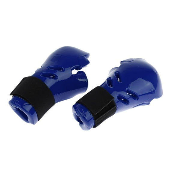 DimyFew 1 Pair Kids Children Boxing Gloves Mitts Sanda Karate Sandbag Taekwondo Sparring Blue S