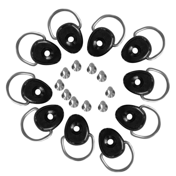 DimyFew 10 Pieces Kayak Canoe Boat Dinghy D Ring tie Loop with Screws Fishing Rigging
