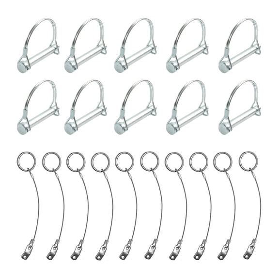 DimyFew 10 Pieces Tiny Safe Coupler Pin Heavy Duty Locking Pin Pto Pin Hitch Pin Trailer