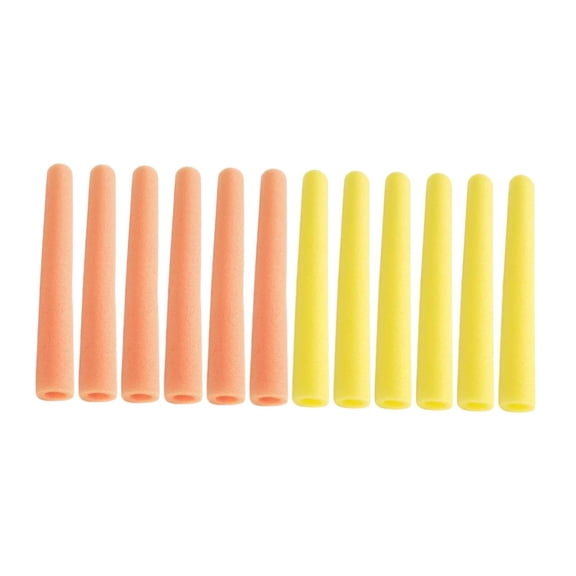 DimyFew 12 Pack 40cm Portable Anti-Collision Trampoline Pole Foam Covers Replacement for 6 Orange 6 Yellow
